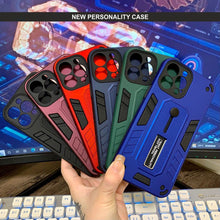 pocos clip on with holding stand hard case covers hard case mobile phone cover back case cover bumper protection shockproof protective phone case full camera protection