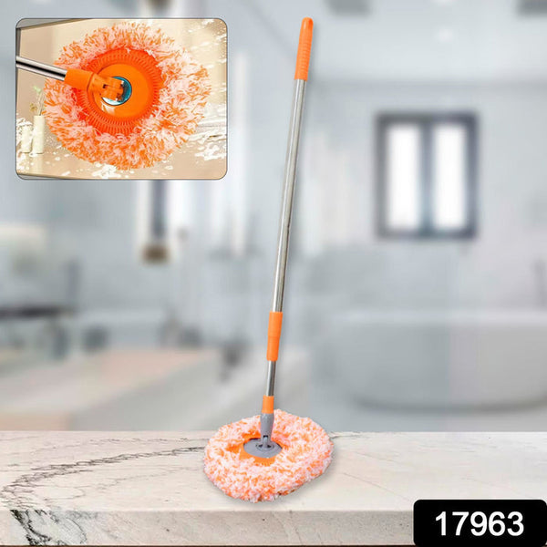 17963   360Â° Rotatable Ceiling Dust Cleaning Mop Extendable Long Lightweight Handle Mop Heads Pad, Spin Scrubber for Ceiling Floor Bathroom Kitchen Tile