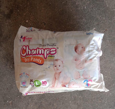 0974 large champs dry pants style diaper large 10 pcs best for travel absorption champs baby diapers champs soft and dry baby diaper pants l 10 pcs