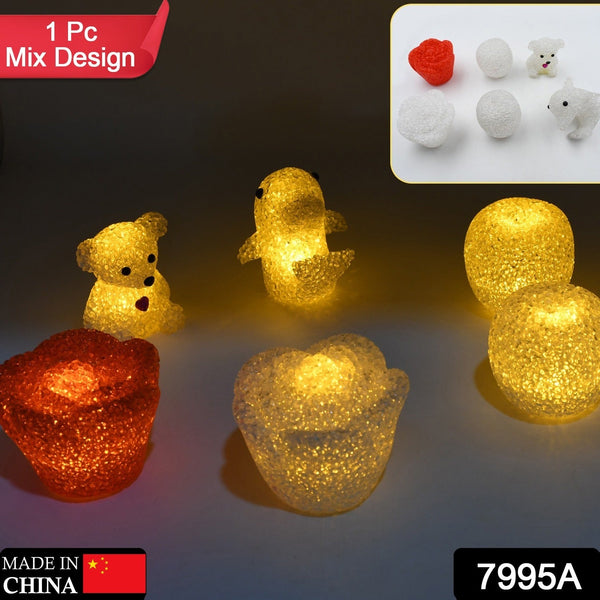 7995a mix design multi shape small light lamps led shape crystal night light lamp 1 pc