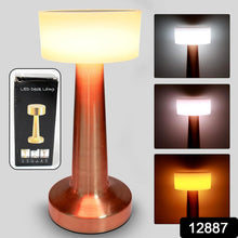 12885 led lamp with touch control decorative desk lamp portable metal led table lamp usb rechargeable 3 color 3 levels brightness dimmable eye protection modern lamp for home decor party kids room bedroom 1 pc