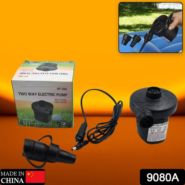 9080a multi purpose electric air pump without valve adaptors for quickly inflates deflates sofa bed swimming pool tubes toys air bags 01