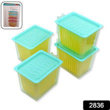 2836 fridge storage containers with handle plastic storage container for kitchen4 pcs set