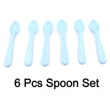 5349 food plastic spoon set plastic table spoon set plastic tea spoon coffee with abs plastic heat resistant spoon 6 pc set