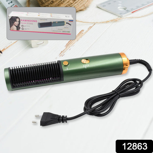 12863 Hair Straightener Comb, Anti Scald Hot Comb Negative Ion Hair Straightener Brush Straightener 3 Gear Constant Temperature for Quick and Professional Hair Salon at Home (1200w)