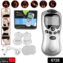 6728 multifunctional massager acupuncture machine electric digital therapy neck back electronic pulse full body massager therapy pulse muscle relax massager meridian 2 electrode pads health care equipment massager set adapter not included