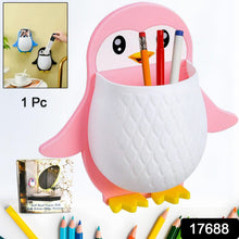 17688 penguin storage box adhesive remote case electric toothbrushes holder universal controller holder wall nightstand office plastic wall mount 1