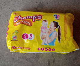 0968 small champs dry pants style diaper small best for travel absorption champs baby diapers champs soft and dry baby diaper pants s5 pcs