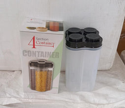 0764b 4section container plastic