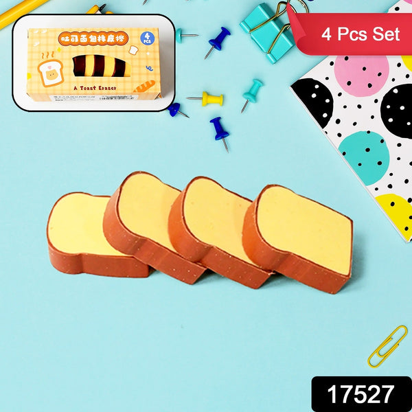 toast bread shaped eraser