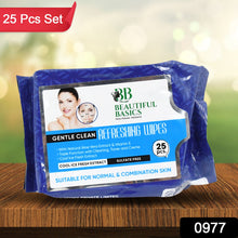 Refreshing Wet Wipes for Face | Facial Cleansing | Refreshing & Skin Hydration| Soothing for skin | pH Balance & Alcohol Free | Nourishing with Fruit extract | 25 Wipes