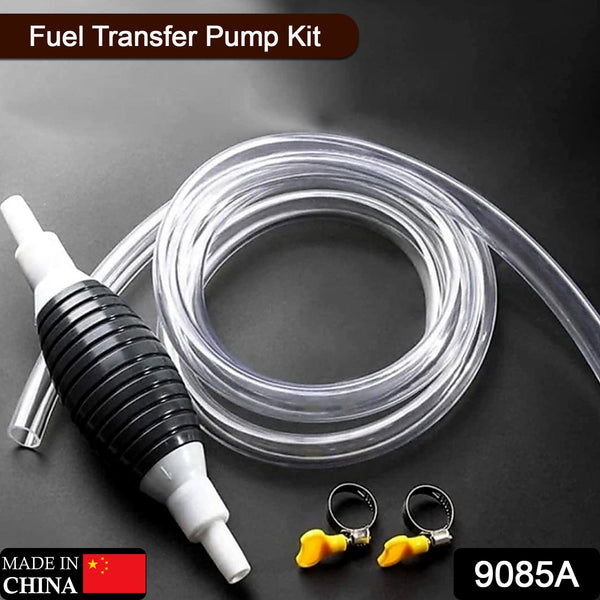 Fuel Transfer Pump Kit, High Flow Siphon Hand Oil Pump, Portable Manual Car Fuel Pump for Petrol Diesel Oil Liquid Water Transfer Pump F4Mart