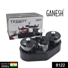 Ganesh rendy Condiment set For Kitchen Transparent jar For Easy To Access Spice 1 Piece Spice Set (Plastic) F4Mart