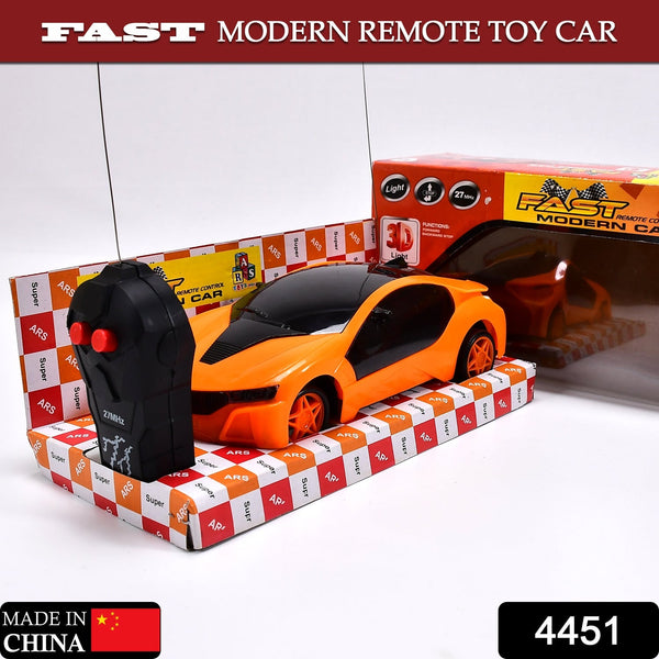 Remote Control Fast Modern Racing Car 3D Light with Go Forward And Backward F4Mart