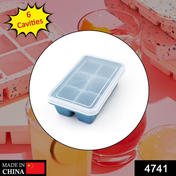 6 Grid Silicone Ice Tray used in all kinds of places like household kitchens for making ice from water and various things and all. F4Mart
