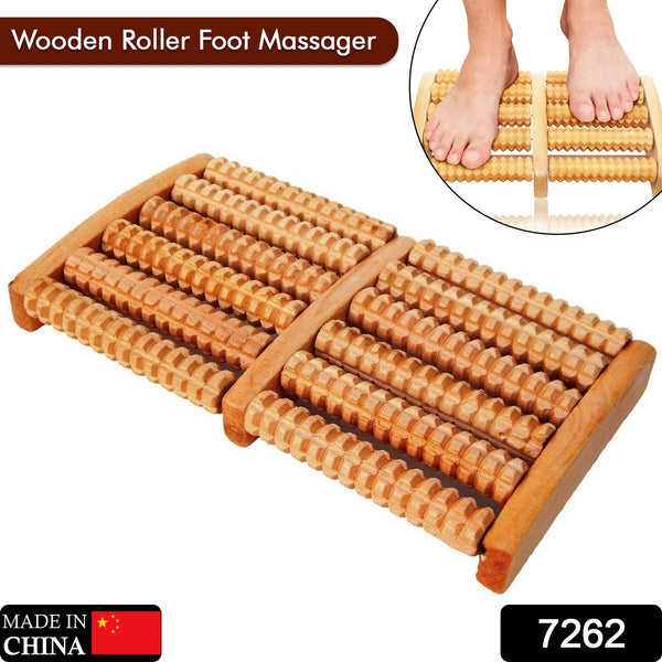 Wooden Foot Massager Roller Reflexology Foot Massager for Increase Blood Circulation and Plantar Fasciitis Relieve Pain F4Mart