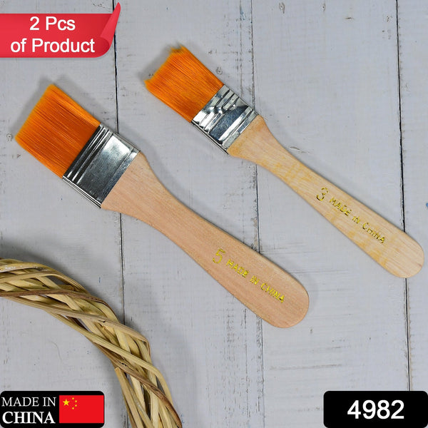 Artistic Flat Painting Brush 2pc for Watercolor & Acrylic Painting. F4Mart