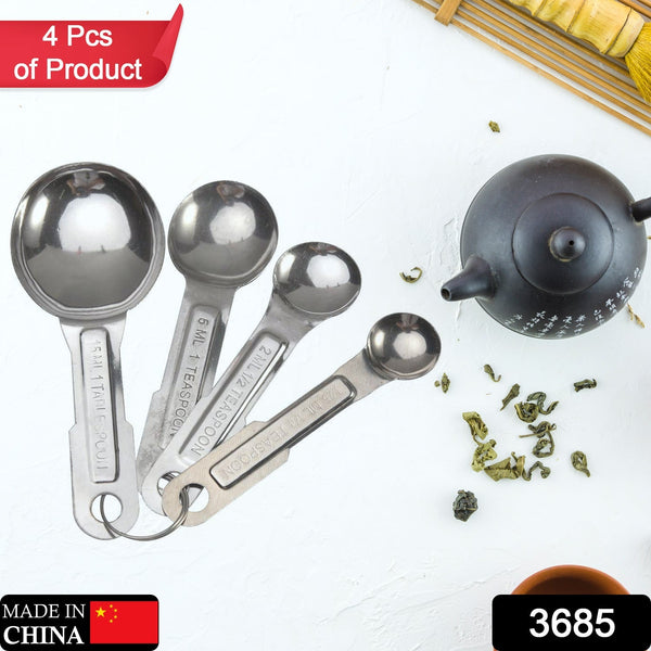 Stainless Steel Measuring Spoons, 4pcs/set Durable Anti Rust Measuring Spoon Set Universal for Kitchen Baking. F4Mart