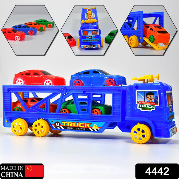 Toy Set Truck with 4 Mini Cars Toy Vehicles for Children F4Mart