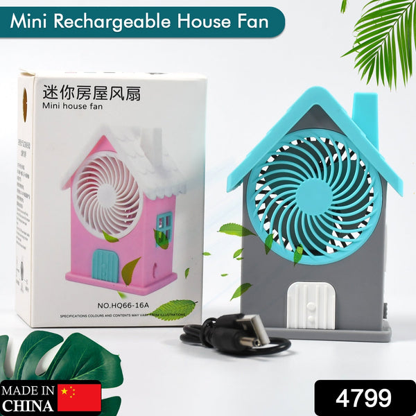 Mini House Fan House Design Rechargeable Portable Personal Desk Fan For Home , Office & Kids Use F4Mart