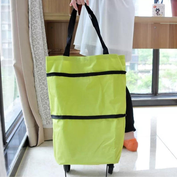 Folding Cart Bags Trolley Shopping Bag For Travel Luggage F4Mart
