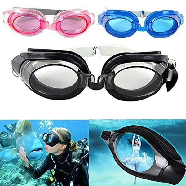 Swimming Goggles With Ear And Nose Plug Adjustable Clear Vision Anti-Fog Waterproof F4Mart