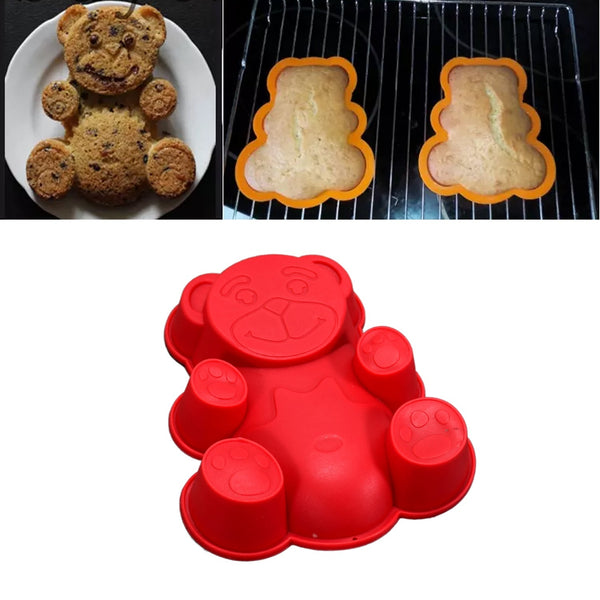 Silicone Animal Mould Cake Mould Chocolate Soap Mould Baking Mould Soap Making Candle Craft (Animal Mould) (Set of 4) F4Mart
