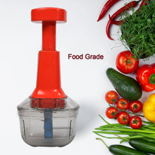Manual Food Push Chopper And Hand Push Vegetable Chopper, Cutting Chopper For Kitchen With 3 Stainless Steel Blade ( B Grade Chopper ) F4Mart