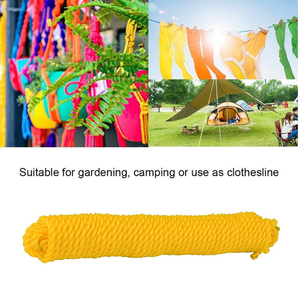 3Meter Heavy Duty Laundry Drying Clothesline Rope Portable Travel Nylon Cord Sturdy Clothes Line for Outdoor, Camping, Indoor, Crafting, Art Projects F4Mart