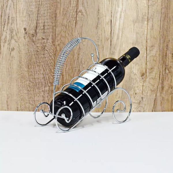 Metal Wedding Party Spring Decor Wine Bottle Rack Standing Holder Copper Tone (stainless Steel) F4Mart