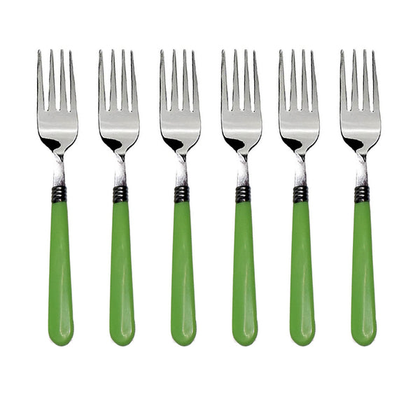 Stainless Steel Forks with Comfortable Grip Dining Fork Set of 6 Pcs F4Mart