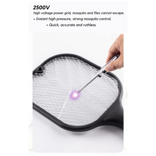 Mosquito Killer Racket | Rechargeable Automatic Electric Fly Swatter | Mosquito Zapper Racket with UV Light Lamp | Mosquito Swatter with USB Charging Base | Electric Insect Killer Racket Machine Bat F4Mart