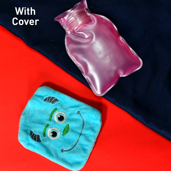 6534-blue-sullivan-monster-small-hot-water-bag-with-cover-for-pain-relief-neck-shoulder-pain-and-hand-feet-warmer-menstrual-cramps