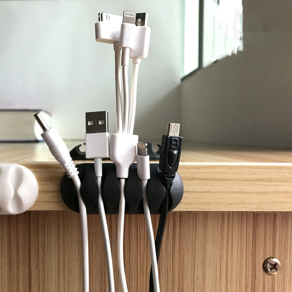 Cable Clips Multi Purpose Cable Organizer , Wire Holder For Desk And Table Use F4Mart