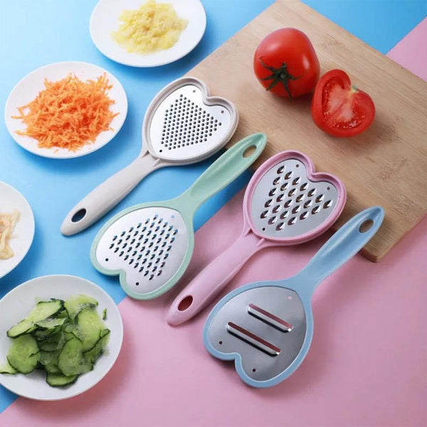 Heart Grater Set and Heart Grater Slicer Used Widely for Grating and Slicing of Fruits, Vegetables, Cheese Etc. Including All Kitchen Purposes. F4Mart