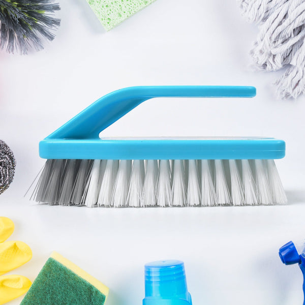 MULTIPURPOSE DURABLE CLEANING BRUSH WITH HANDLE FOR CLOTHES LAUNDRY FLOOR TILES AT HOME KITCHEN SINK, WET AND DRY WASH CLOTH SPOTTING WASHING SCRUBBING BRUSH. F4Mart