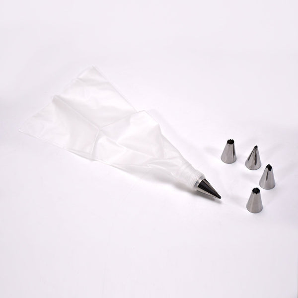 Cake Decorating Nozzle with Piping Bag Stainless Steel Piping Cream Frosting Nozzles F4Mart