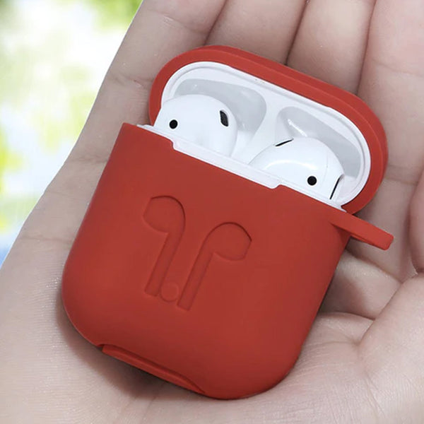 Silicone Shockproof Protection Wireless Headphones Carrying Box Cover with Metal Keychain F4Mart