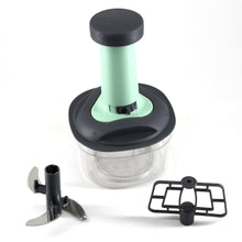PUSH CHOPPER MANUAL FOOD CHOPPER AND HAND PUSH VEGETABLE CHOPPER, CUTTER, MIXER SET FOR KITCHEN WITH 3 STAINLESS STEEL BLADE. F4Mart