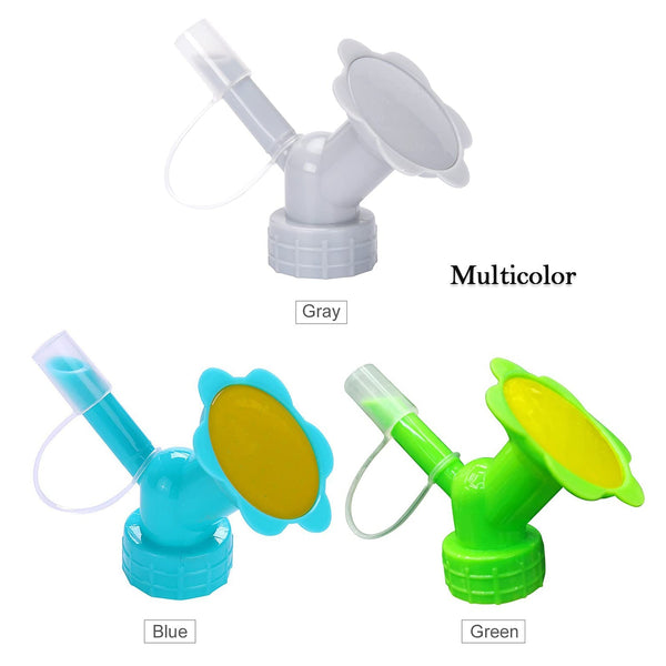 2 in 1 Bottle Cap Sprinkler Dual Head Bottle Watering Spout Double Ended Bottle Watering Nozzle Watering Can Nozzle for Indoor Seedlings Plant Garden Tool F4Mart