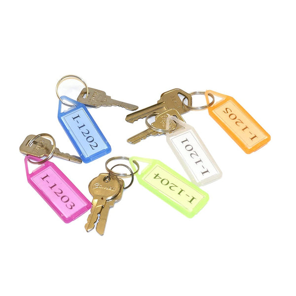 50Pc Keychain Tag Label Used For Decorative Purpose On Keys And All. F4Mart