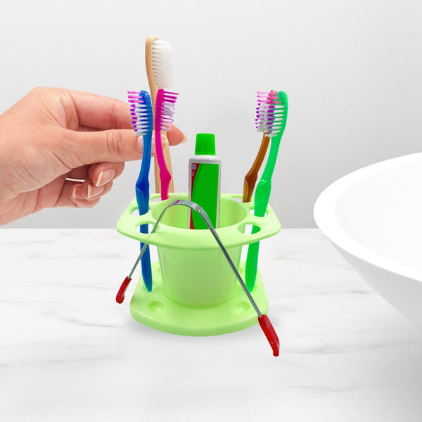 Toothbrush Holder widely used in all types of bathroom places for holding and storing toothbrushes and toothpastes of all types of family members etc. F4Mart