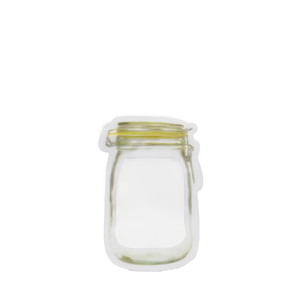 Reusable Airtight Seal Plastic Food Storage Mason Jar Zipper (150ml) F4Mart