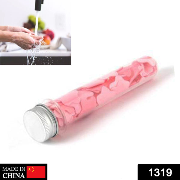 Portable Hand Washing Bath Flower Shape Paper Soap Strips In Test Tube Bottle F4Mart