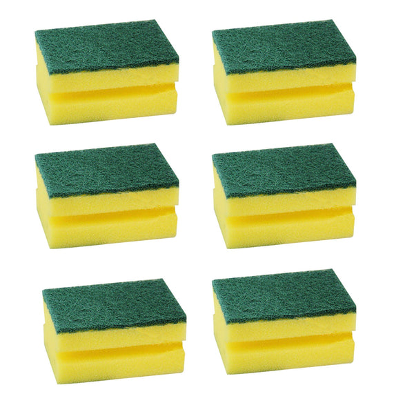 Scrub Sponge 2 in 1 PAD for Kitchen, Sink, Bathroom Cleaning Scrubber F4Mart