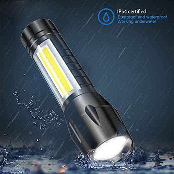 Mini Search Rechargeable LED Long Range Flashlight Emergency Light Torch F4Mart