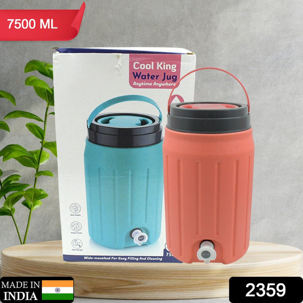 Plastic Water Rover Jug With A Sturdy Handle, Water Jug Camper With Tap Plastic Insulated Water Water Storage Cool Water Storage For Home & Travelling (2500Ml, 7500Ml, 12000Ml)