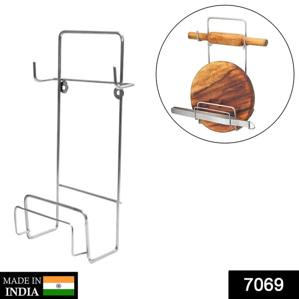 Chakla Belan Stand for Kitchen with Stainless Steel F4Mart