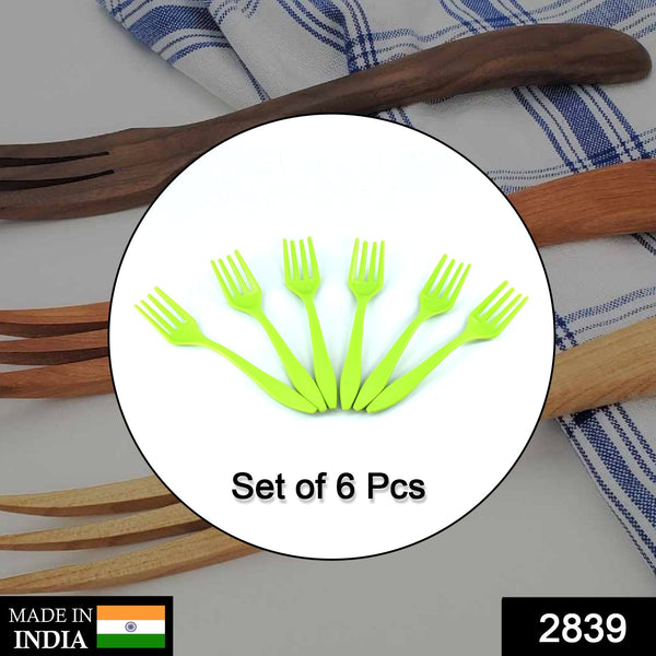 Small plastic 6pc Serving Fork Set for kitchen F4Mart