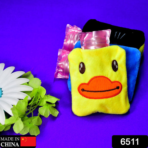 Yellow Duck small Hot Water Bag with Cover for Pain Relief, Neck, Shoulder Pain and Hand, Feet Warmer, Menstrual Cramps. F4Mart